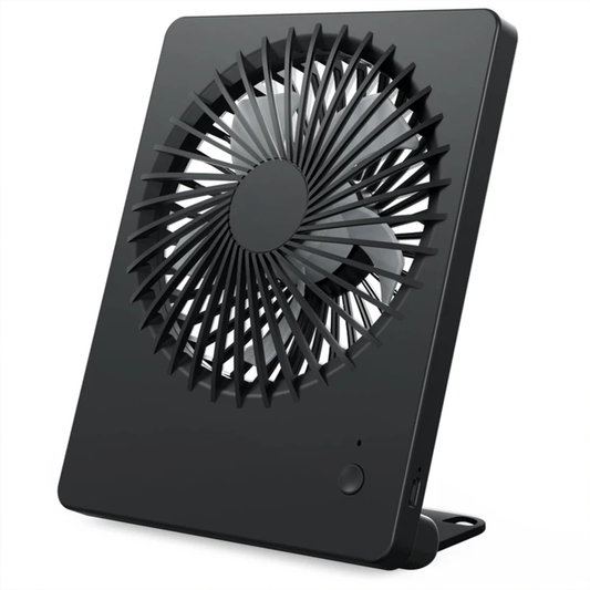 Slim Foldable Personal Desk Fan, 180-Degree Tilting Rechargeable Fan With 3 Adjustable Wind Modes & Dual Power Options