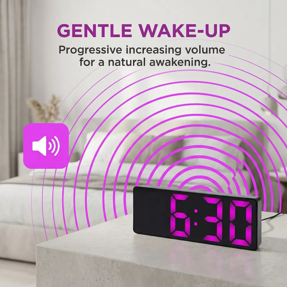 Large Digit Dimmable Digital Alarm Clock With Temperature & Snooze Function