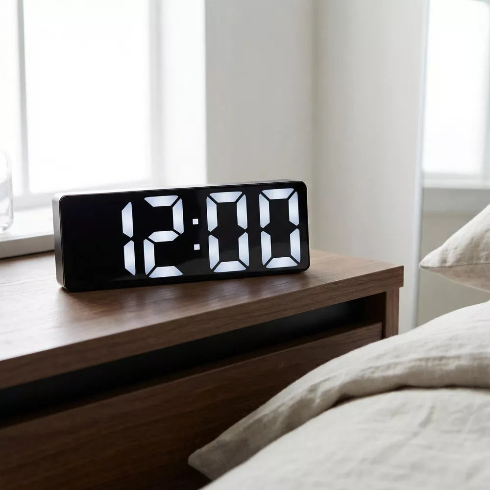 Large Digit Dimmable Digital Alarm Clock With Temperature & Snooze Function