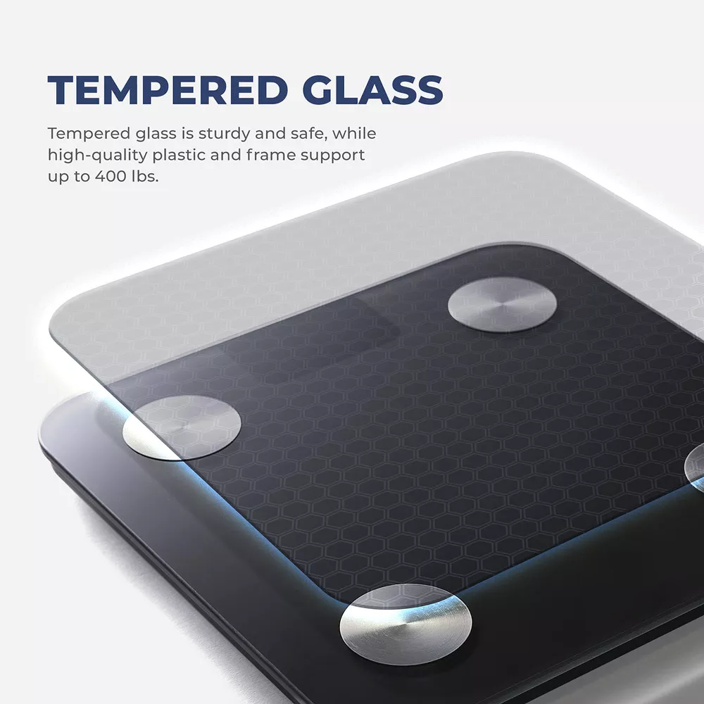 Bluetooth Smart Body Composition Scale Supports 20 Body Data Tracking