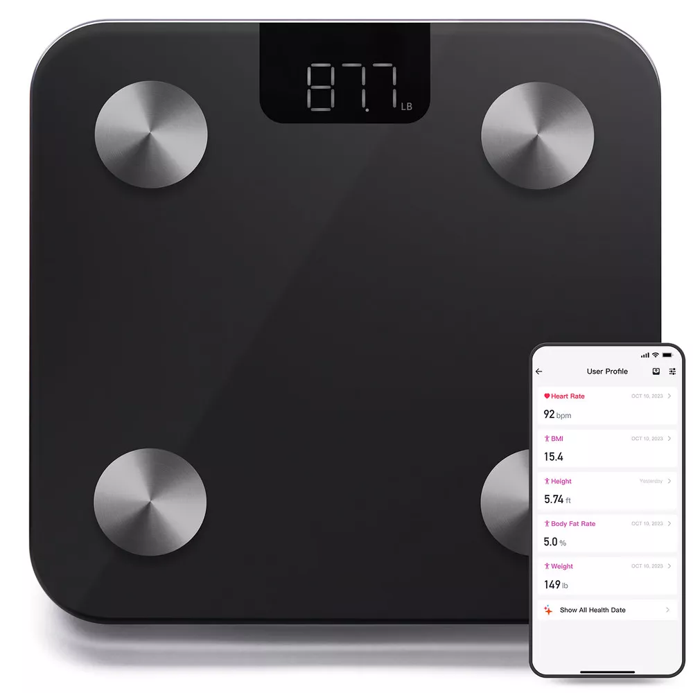 Bluetooth Smart Body Composition Scale Supports 20 Body Data Tracking