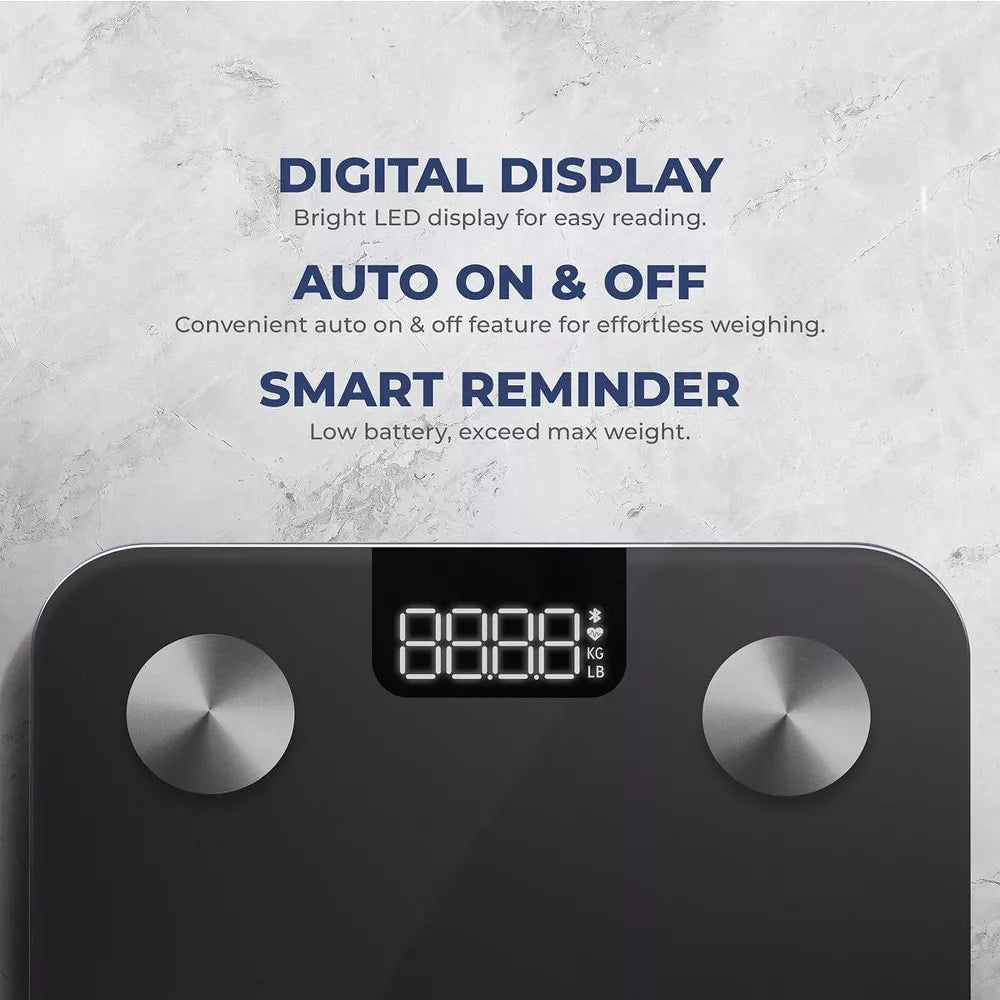 Bluetooth Smart Body Composition Scale Supports 20 Body Data Tracking