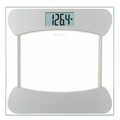 Tempered Glass Digital Bathroom Weight Scale With Metal Trim