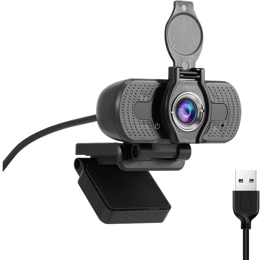 1080P Full HD USB Webcam with Privacy Shutter & Noise Cancelling Microphone