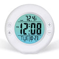 Round Gradient Backlight Digital Alarm Clock with Temperature & Date Display